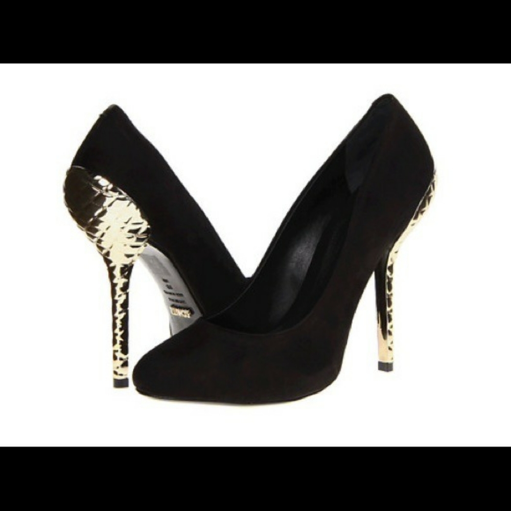 Schutz Amaya High Heels with Gold Bottoms